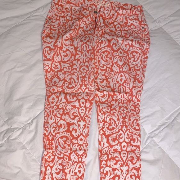 Coral, Print Skinny Jeans - Picture 1 of 2